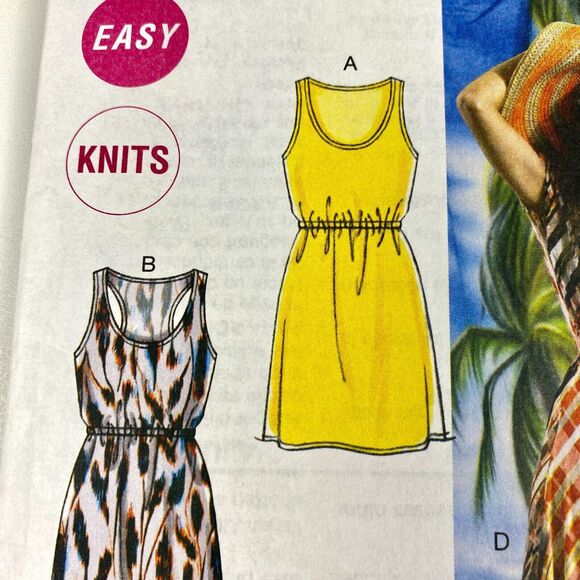 McCalls 6744 EASY Knits Misses Dresses Sewing Pattern Sz 16-26 L-XL-XXL UNCUT FF - Picture 3 of 9
